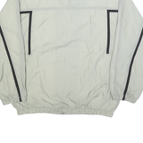 REEBOK Mens Grey & Black Zip Up Lightweight Polyester Jacket L Sports Casual