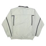 REEBOK Mens Grey & Black Zip Up Lightweight Polyester Jacket L Sports Casual