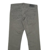 GAS Mens Regular Fit Grey Cotton Blend Zip Trousers W33 L29 Casual Comfort