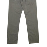 GAS Mens Regular Fit Grey Cotton Blend Zip Trousers W33 L29 Casual Comfort
