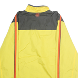 FC BARCELONA Mens Yellow & Grey Zip Jacket S Polyester Sports Football Fanwear