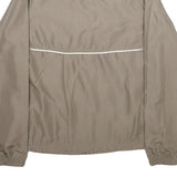 REEBOK Womens Beige Jacket UK 12 Polyester Zip Plain Lightweight Sportswear