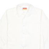BAYMART Mens White Plain Shirt M Casual Button Down Cotton Blend Classic