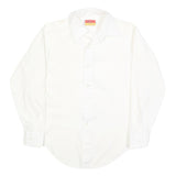 BAYMART Mens White Plain Shirt M Casual Button Down Cotton Blend Classic