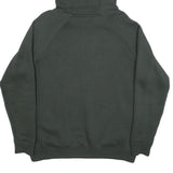 NIKE Womens Dark Green Hoodie L Cotton Blend Pullover Drawstring Hoodie