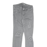GUESS Womens Slim Fit Grey Denim Skinny Jeans W26 L25 Cotton Blend Zip