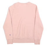 CHAMPION REVERSE WEAVE Womens Pink Cotton Blend Crew Neck Sweatshirt S Classic