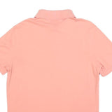 TOMMY HILFIGER Mens Peach Polo Shirt Short Sleeve Plain L Classic Fit Cotton