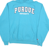 CHAMPION Mens Blue Purdue University Hoodie M Cotton Blend Pullover