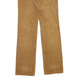 Womens Cotton Blend Regular Fit Straight Leg Beige Trousers W26 L31 Casual Wear