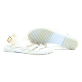 MELISSA Womens White Sandals Synthetic UK 6 Buckle Strap Lightweight Summer