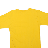 CHAMPION Mens Yellow Cotton Blend Logo Graphic T-Shirt M Short Sleeve Crew Neck