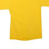 CHAMPION Mens Yellow Cotton Blend Logo Graphic T-Shirt M Short Sleeve Crew Neck