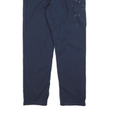 CARHARTT Mens Cotton Blend Navy Relaxed Straight Trousers W36 L32 Workwear Zip