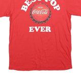 COCA COLA Mens Red Best Pop Ever Graphic T-Shirt M Short Sleeve Crew Neck