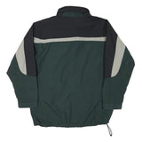 COLUMBIA Mens Green & Black Zip Jacket L Polyester Blend Colourblock Outdoor
