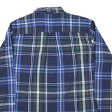 CHAPS Mens Blue & Green Check Shirt M Button Down Collar Long Sleeve Classic Fit