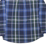 CHAPS Mens Blue & Green Check Shirt M Button Down Collar Long Sleeve Classic Fit