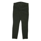 TOMMY HILFIGER Womens Cotton Blend Slim Dark Green Trousers W32 L29 Stylish Fit