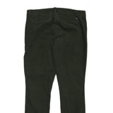 TOMMY HILFIGER Womens Cotton Blend Slim Dark Green Trousers W32 L29 Stylish Fit
