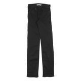 LEVI'S 314 Womens Jeans Black Slim Skinny Denim W24 L32 Zip Cotton Blend