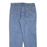 CARHARTT Mens Jeans Blue Regular Straight Denim Medium W40 L34 Workwear Zip