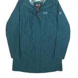 JACK WOLFSKIN Womens Blue Outdoor Jacket UK 6 Polyester Zip Hooded Essential