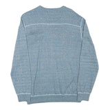 CALVIN KLEIN JEANS Mens Blue Plain Jumper Crew Neck Basic Knit 2XL Cotton Blend