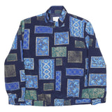 DRAPER'S & DAMON'S Womens Blue Patchwork Printed Polyester Jacket XL Zip