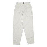 LEE Womens Cotton White Classic Straight Trousers W26 L30 Casual Summer Fit