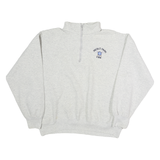 SPORTSMASTER Mens Grey Menlo Park Fire 1/4 Zip Pullover L Cotton Jersey Casual