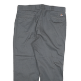 DICKIES Mens Cotton Blend Black Regular Straight Trousers W34 L27 Workwear Zip
