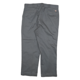 DICKIES Mens Cotton Blend Black Regular Straight Trousers W34 L27 Workwear Zip