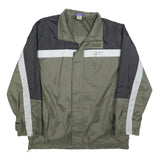 REEBOK Mens Green & Black Zip Jacket M Polyester Blend Sports Lightweight