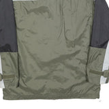 REEBOK Mens Green & Black Zip Jacket M Polyester Blend Sports Lightweight