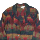 BEDFORD FAIR Womens Beige & Multicoloured Geometric Cotton Blend Blazer UK 8