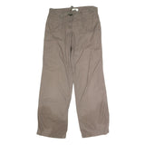 LOFT Womens Cotton Blend Beige Regular Button Closure Trousers W30 L31 Casual
