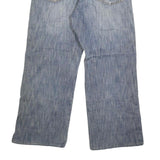 T2X Mens Regular Fit Blue Denim Straight Cotton Blend Jeans W32 L28 Zipped Cargo