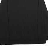 DKNY Womens Black Cotton Blend Crew Neck Sweatshirt L Beaded Trim Detail