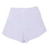 NIKE Womens White Sports Shorts S W26 Activewear Bottoms Fitness Gym Wear