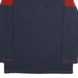NAUTICA Mens Navy & Red Plain Crew Neck Basic Knit Jumper 2XL Cotton Casual