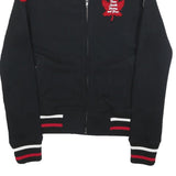 HUDSON'S BAY Womens Black Red Varsity Jacket M Cotton Blend Zip Canada Olympic