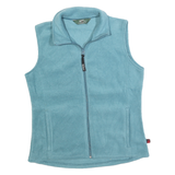 WOOLRICH Womens Blue Polyester Sleeveless Zip Fleece S Jacket Casual Outdoor
