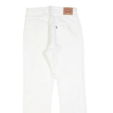 LEVI'S 501 Womens Jeans White Regular Straight Denim Raw W29 L30 Button Closure