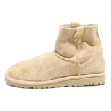 UGG Classic Mini Perforated Womens Ankle Boots Beige Synthetic UK 4.5