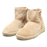 UGG Classic Mini Perforated Womens Ankle Boots Beige Synthetic UK 4.5