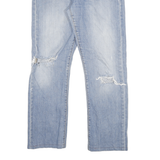 LEVI'S 501 Mens Jeans Blue Regular Straight Denim Stone Wash W32 L28 Distressed