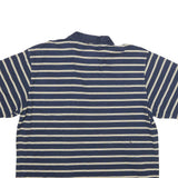 NAUTICA Mens Blue & Cream Striped Short Sleeve Polo Shirt XL Cotton Casual