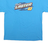 PORT & COMPANY Mens Blue Brayton Laster 03 Graphic T-Shirt XL Short Sleeve Crew