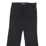 DICKIES Womens Cotton Blend Black Regular Fit Straight Leg Trousers W32 L28